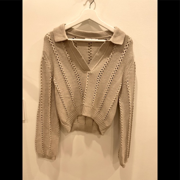 Jonathan Simkhai Berenice Directional Rib Cotton Blend Sweater - Picture 4 of 7